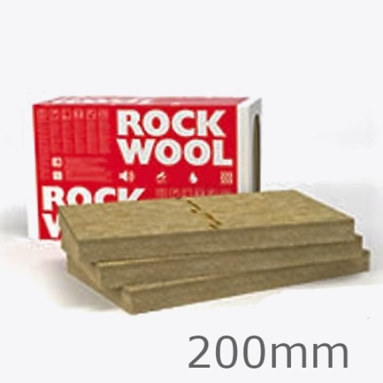 200mm Rockwool Frontrock  MAX E Dual Density External Wall Insulation Slab 1000x600mm (pack of 2)