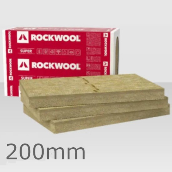 200mm Rockwool Frontrock Super Dual Density External Wall Insulation Slab 1000mm x 600mm (pack of 2)