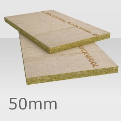 50mm Acoustic Rockwool Rockfloor Insulation Slab - 1000 x 600mm 50mm Acoustic Rockwool Rockfloor Insulation Slab - 1000 x 600mm