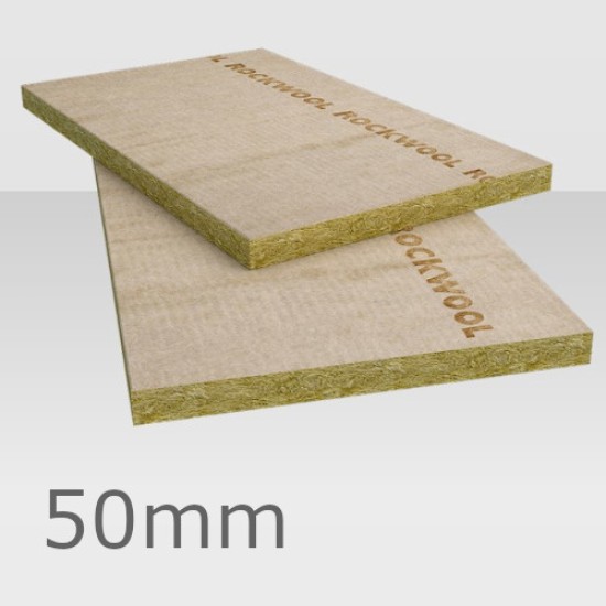 50mm Acoustic Rockwool Rockfloor Insulation Slab - 1000 x 600mm