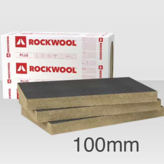 100mm Rockwool Ventirock F Plus Dual-Density Rainscreen Slab - 1000mm x 600mm - pack of 4