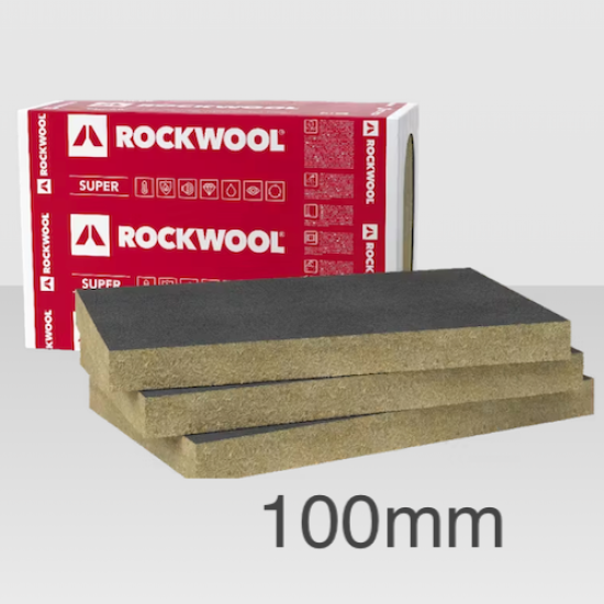 100mm Rockwool Ventirock F Super Dual-Density Rainscreen Slab - 1000mm x 600mm - pack of 4