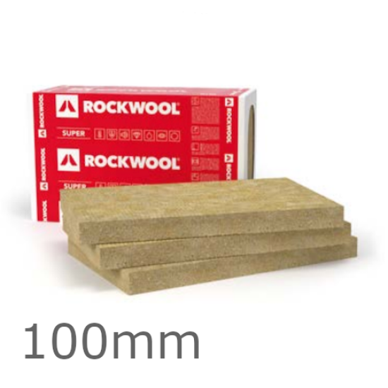 100mm Rockwool Ventirock Super Dual-Density Rainscreen Slab - 1000mm x 600mm - pack of 4