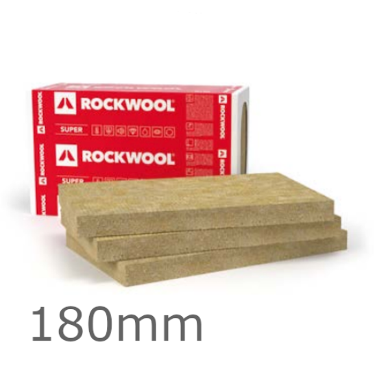 180mm Rockwool Ventirock Super Dual-Density Rainscreen Slab - 1000mm x 600mm - pack of 3