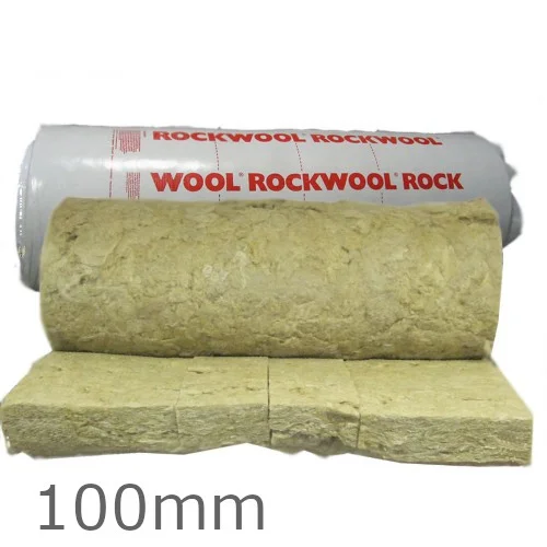 100mm Rockwool RollBatt Loft Insulation - Pre-cut 2 x 600mm - 4800mm length 100mm Rockwool RollBatt Loft Insulation - Pre-cut 2 x 600mm - 4800mm length