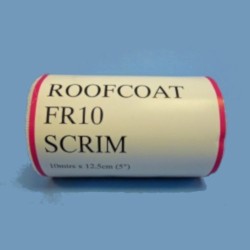 Roofcoat FR10 Scrim (White) - 10m x 12.5cm Roofcoat FR10 Scrim (White) - 10m x 12.5cm
