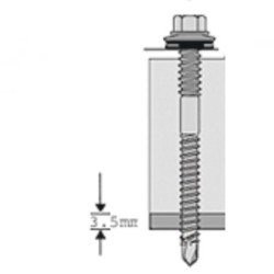 75mm Long Carbon Steel Hex Head Screws For Fixing Eco Panel To 3.5mm Steel Purlins - pack of 100 75mm Long Carbon Steel Hex Head Screws For Fixing Eco Panel To 3.5mm Steel Purlins - pack of 100