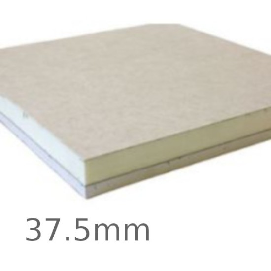 37.5mm Speedline PIR Thermal Laminate Board - 25mm PIR + 12.5mm Plasterboard 37.5mm Speedline PIR Thermal Laminate Board - 25mm PIR + 12.5mm Plasterboard