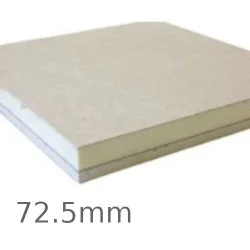 72.5mm Speedline PIR Thermal Laminate Board - 60mm PIR and 12.5mm Plasterboard