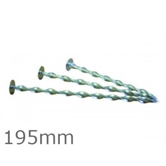 195mm Helical Fixings for Flat Warm Roofs (pack of 25).