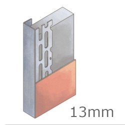 13mm Galvanised Steel Plasterboard Edge Bead - 3m 13mm Galvanised Steel Plasterboard Edge Bead - 3m