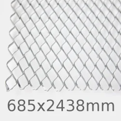 8X2 Galvanised Expanded Metal Lath Sheet - 685x2438mm