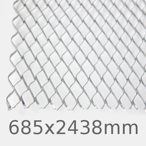 8X2 Galvanised Expanded Metal Lath Sheet 685x2438mm