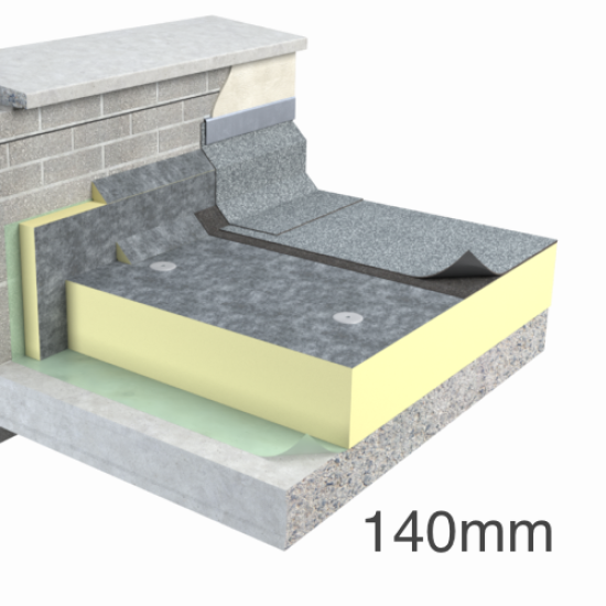 140mm Unilin FR-BGM Flat Roof Insulation Board (pack of 3)