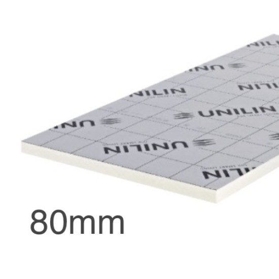 80mm Unilin XT/TF PIR Rigid Insulation Board - Timber Framed Walls - 1200mm x 2400mm
