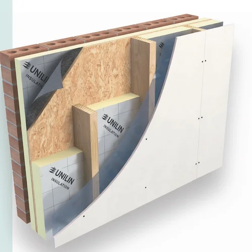 140mm Unilin XT/TF PIR Rigid Insulation Board - Timber Framed Walls - 1200mm x 2400mm 140mm Unilin XT/TF PIR Rigid Insulation Board - Timber Framed Walls - 1200mm x 2400mm