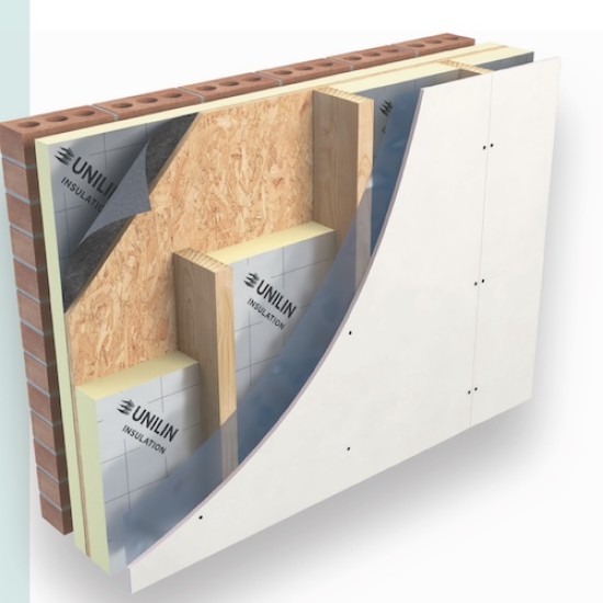65mm Unilin XT/TF PIR Rigid Insulation Board - Timber Framed Walls - 1200mm x 2400mm