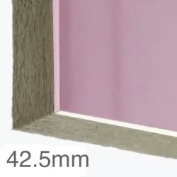42.5mm Thermal and Acoustic Wall Panel - 30mm Rockwool Slab (A1) bonded to 12.5mm Fire Resistant Plasterboard (A2) - 1200mm x 2400mm