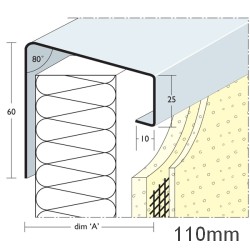 110mm Soffit Flashing and Window Sill Extensions (with full end caps-pair) - 2.5m Length. 110mm Soffit Flashing and Window Sill Extensions (with full end caps-pair) - 2.5m Length.
