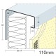110mm Soffit Flashing and Window Sill Extensions (with full end caps-pair) - 2.5m Length.