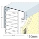 150mm Soffit Flashing and Window Sill Extensions (with full end caps-pair) - 2.5m Length.