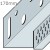 170mm Aluminium Brickslip Base Profile - 2.5m length