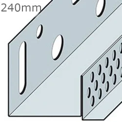240mm Aluminium Brickslip Base Profile - 2.5m length