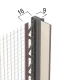 9mm Frameseal Bead with Protecting Lip and Mesh - length of 3m - article 37929