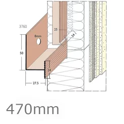 470mm Aluminium Rail System Connector (pack of 100).