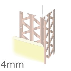 4mm PVC Render Only Corner Bead (pack of 25). 4mm PVC Render Only Corner Bead (pack of 25).