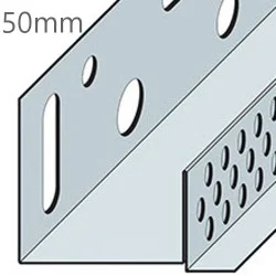 50mm Aluminium Brickslip Base Profile - 2.5m length (pack of 10)