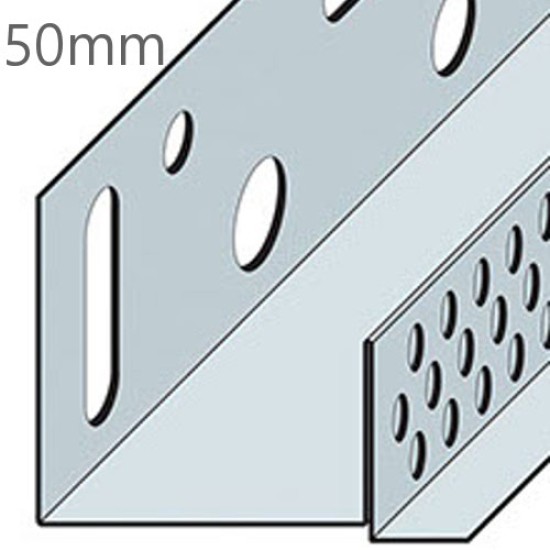 50mm Aluminium Brickslip Base Profile - 2.5m length (pack of 10)