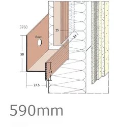 590mm Aluminium Rail System Connector (pack of 50).