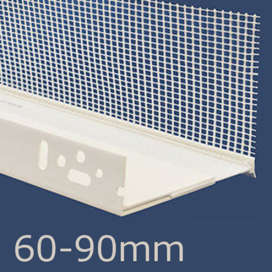 60-90mm Adjustable PVC Base Profile - 2m length (pack of 10)