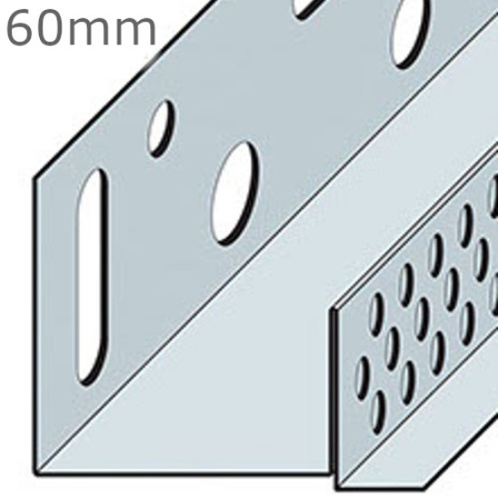 60mm Aluminium Brickslip Base Profile - 2.5m length (pack of 10)