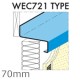 70mm Eaves Flashing, Osill and Window Sill Extensions (with full end caps-pair) - 2.5m Length