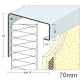 70mm Soffit Flashing and Window Sill Extensions (with full end caps-pair) - 2.5m Length. 70mm Soffit Flashing and Window Sill Extensions (with full end caps-pair) - 2.5m Length.