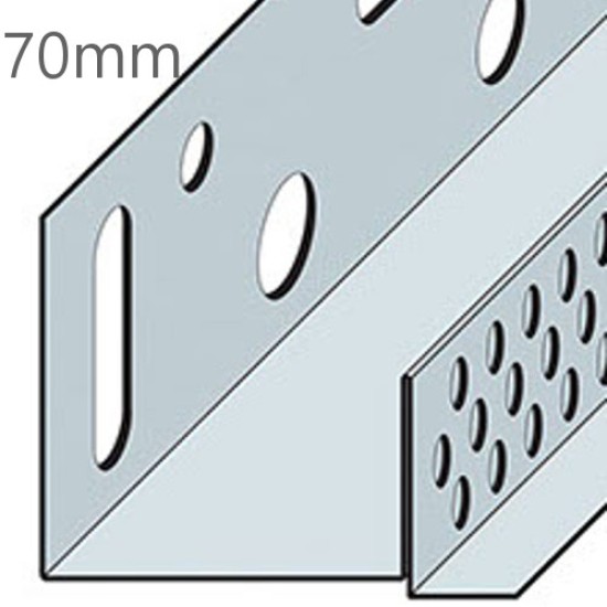 70mm Aluminium Brickslip Base Profile - 2.5m length (pack of 10)