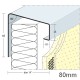 80mm Soffit Flashing and Window Sill Extensions (with full end caps-pair) - 2.5m Length.