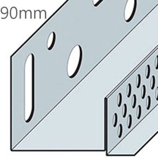 90mm Aluminium Brickslip Base Profile - 2.5m length (pack of 10)