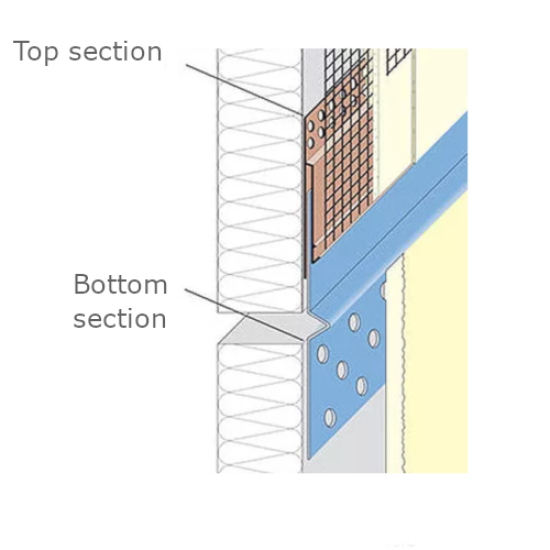 PVC Top Section with Mesh Wing of the Render Only Compression Joint (pack of 10).