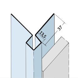 Aluminium Facade Corner Profile Without Covered Cutting Edges - Profile 9080 - length of 2.5m - pack of 10 Aluminium Facade Corner Profile Without Covered Cutting Edges - Profile 9080 - length of 2.5m - pack of 10