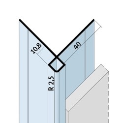 Aluminium Facade Corner Profile Without Covered Cutting Edges - Profile 9443 Anodised Finish - length of 3m - pack of 10 Aluminium Facade Corner Profile Without Covered Cutting Edges - Profile 9443 Anodised Finish - length of 3m - pack of 10