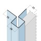 Aluminium Facade Corner Profile Without Covered Cutting Edges - Profile 9484 - length of 3m - pack of 10