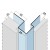 Aluminium Facade Corner Profile Without Covered Cutting Edges - Profile 9485 - length of 3m - pack of 10