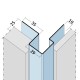 Aluminium Facade Corner Profile Without Covered Cutting Edges - Profile 9485 - length of 3m - pack of 10