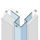 Aluminium Facade Corner Profile Without Covered Cutting Edges - Profile 9485 - length of 3m - pack of 10 Aluminium Facade Corner Profile Without Covered Cutting Edges - Profile 9485 - length of 3m - pack of 10