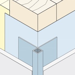 Aluminium Facade Corner Profile Without Covered Cutting Edges - Profile 9441 Anodised Finish - length of 3m - pack of 10 Aluminium Facade Corner Profile Without Covered Cutting Edges - Profile 9441 Anodised Finish - length of 3m - pack of 10
