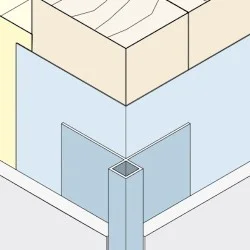 Aluminium Facade Corner Profile Without Covered Cutting Edges - Profile 9402 - length of 2.5m - pack of 10