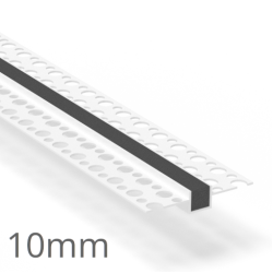 10mm PVC Rustication Profile - Render Groove Bead - 3m Length 10mm PVC Rustication Profile - Render Groove Bead - 3m Length